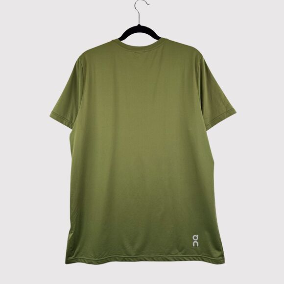 On Running Mens Shirt Green Core T Swiss Engineering Short Sleeve Stretch Large - Picture 3 of 12